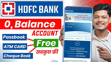 HDFC Bank Account Opening Online | HDFC Zero Balance Account Opening Online | HDFC Bank Account Open
