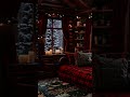 The perfect home for a snowy winter ❄️💖 #cabin #fireplace #relax