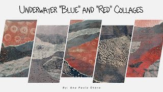 Collage Artwork - Abstract Underwater Mini Series - Landscapes