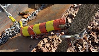 OldGuyDIY 2.0 $18 DIY Brush Grubber In Action Pulling Trees Making ATV Trail Best Homemade Grabber