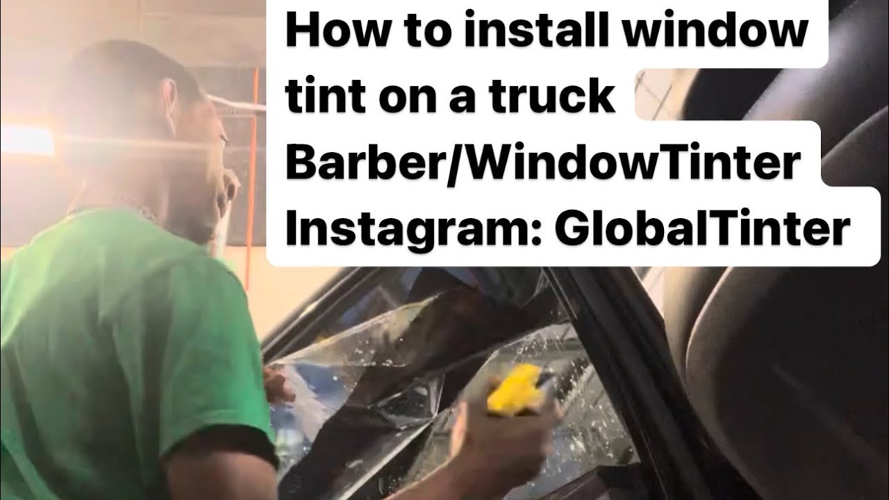 How to install window tint on a truck - YouTube