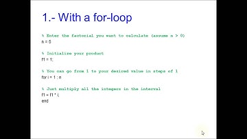 Code factorials in Matlab