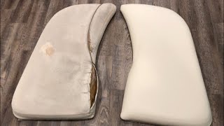 HOW TO REUPHOLSTER VINYL BOAT SEATS CHEAP DIY WITH NO SEWING FOR UNDER $100!! DO IT YOURSELF & SAVE!