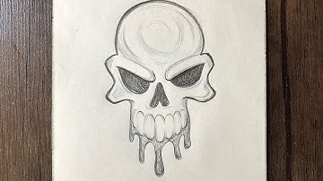 Cool easy pencil drawing ideas for beginners | how to draw a skull step by step | sketch