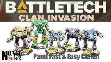 How to Quickly Paint Clans for Battletech! The 5 Main Clans from the 3052 Clan Invasion!