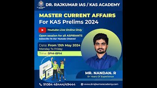 Master Current Affairs for KAS Prelims 2024| Session 1| Date: 13th May