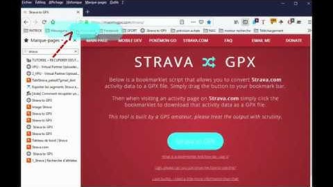 Export gpx Strava