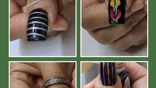 Trendy 4 black nail art💅💅