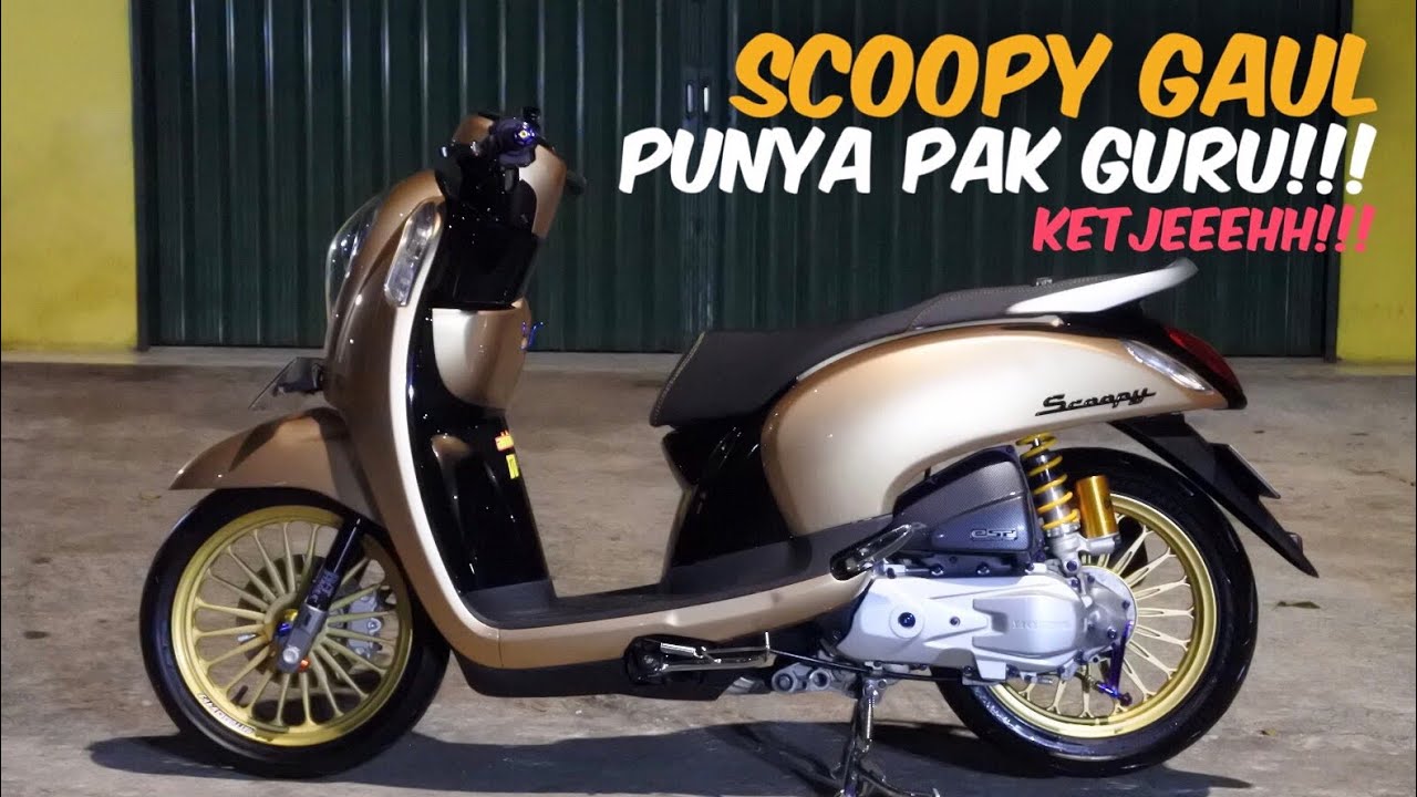 Modifikasi Honda Scoopy Fi Simple Dan Elegant Ala Pak Guru YouTube