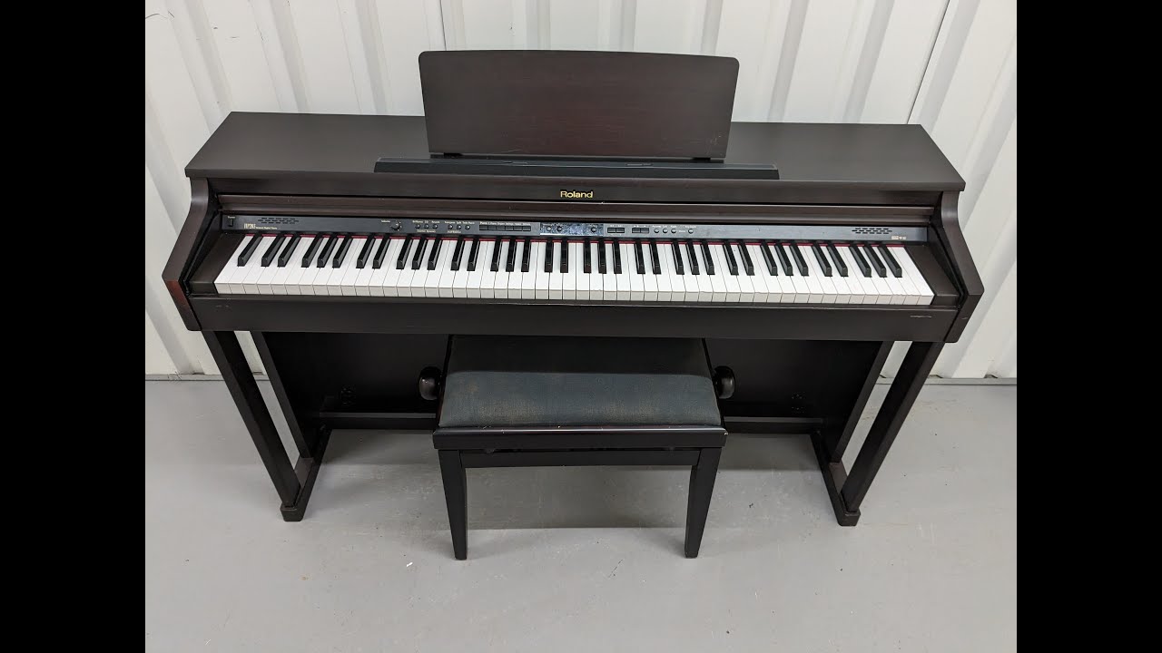 Roland HP203 digital piano and stool in dark rosewood finish stock