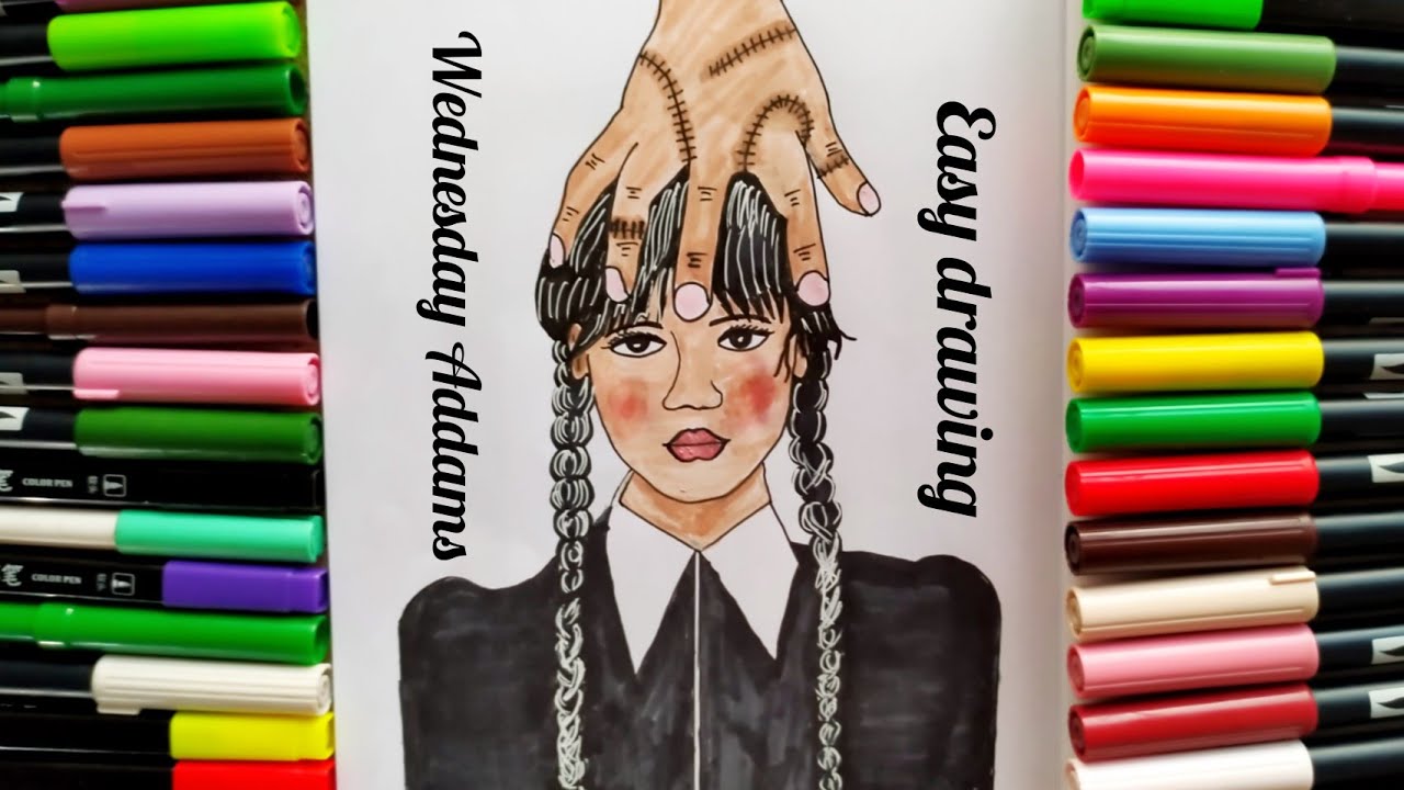 how to draw thing wednesday / thing wednesday Addams / Netflix