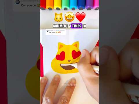 EMOJI MIX 🐱🤩❤️ | WHAT SHOULD I DRAW NEXT? #short #emojimix #art #drawing #fyp