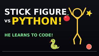A Stick Figure Discovers Python! 🐍 Variables, Print & the Magic Loop