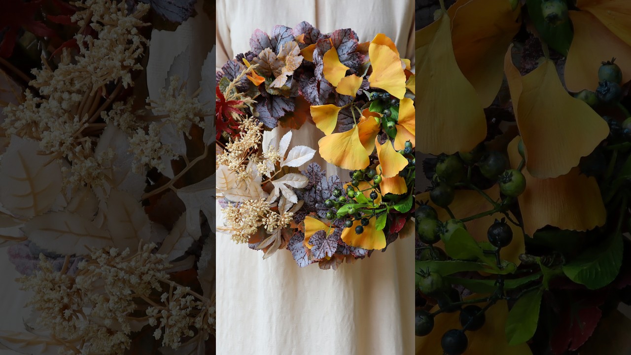 秋のリース｜アーティフィシャルフラワー｜autumn wreath
