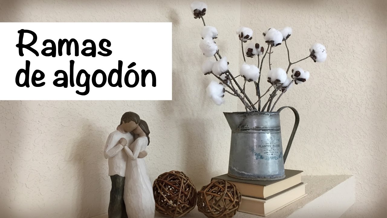 Detalles decorativos DIY con ramas y algodÃ³n  Decoración de unas, Arbol de  algodon, Flor de algodon