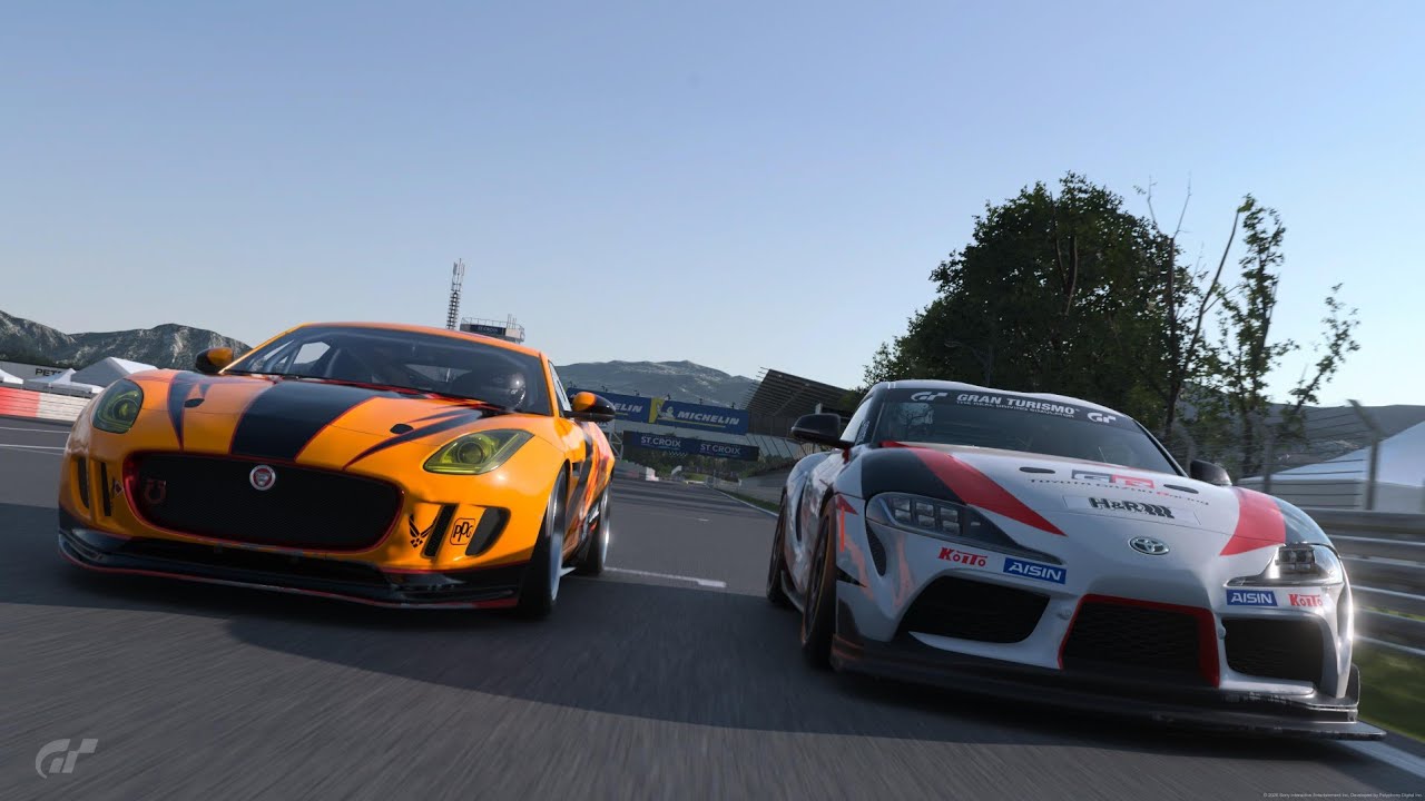 Gran Turismo 7 Ftype GT4 starting from the back