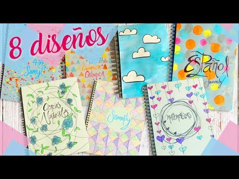 Príncipe artería Reciclar 8 diseños muy coloridos para forrar tus cuadernos :: Back to School DIY -  YouTube