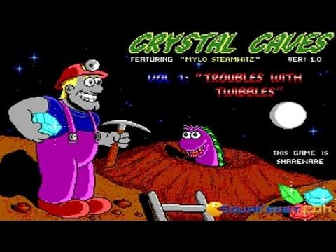 Crystal Caves gameplay (PC Game, 1991)