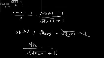 Calculus Limits of function problem: Find lim as h approaches 0