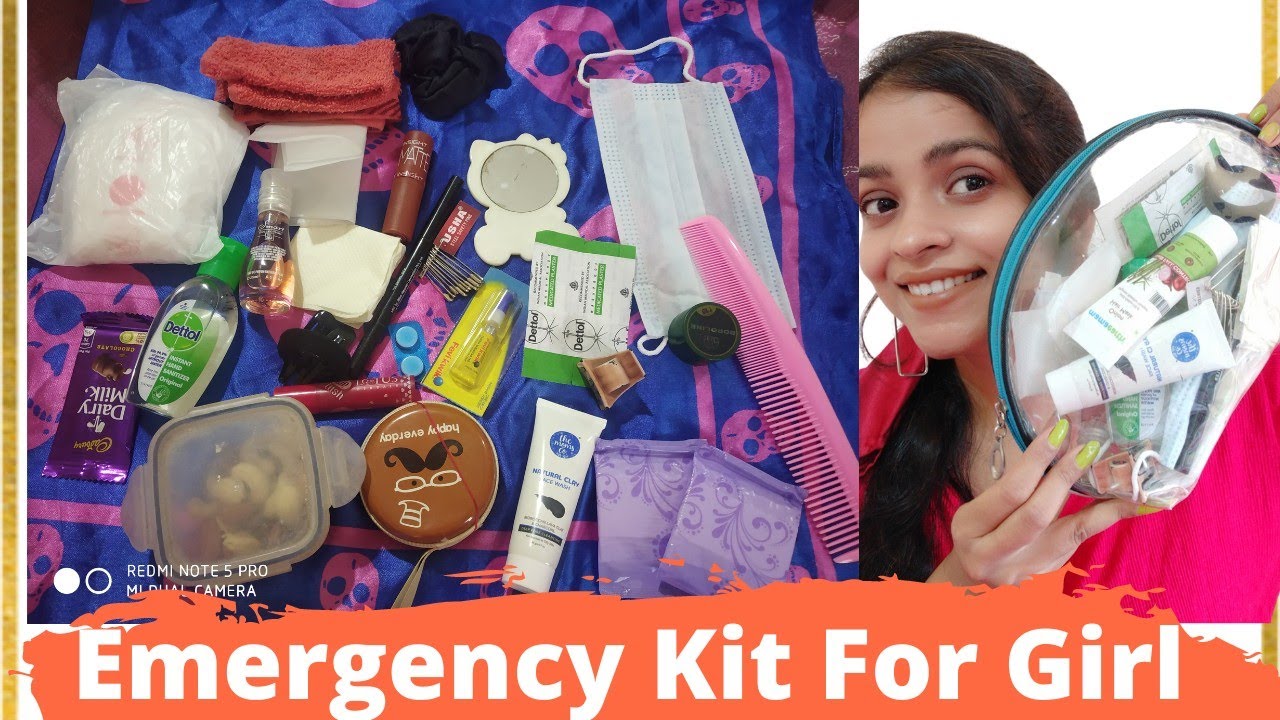 28Basic Iteam For every girl/School/College/Office girl Emergency kit