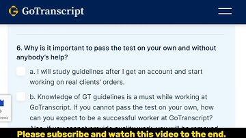 Gotranscript test answers today May 24, 2023. How to pass gotranscript test.