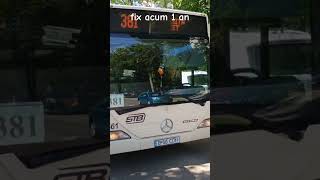 Autobuzul MBC E3 #4461 părăsind stația Straja cu șofer de trb pe linia 381.