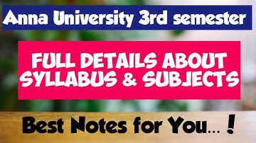 Anna University 3rd semester syllabus for EEE|Subject Full details|engineering King|