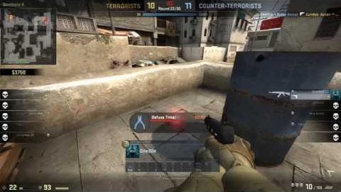 CSGO defuse with 0.02 seconds left