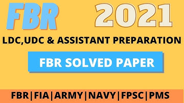 FBR Solved Past paper 2021l FBR LDc UDC JOB PREPARATION I Most repeated MCQS of FBR paper| #fbr