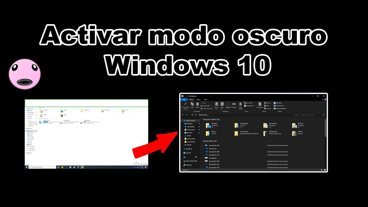 Como activar tema oscuro en Windows 10 sin licencia