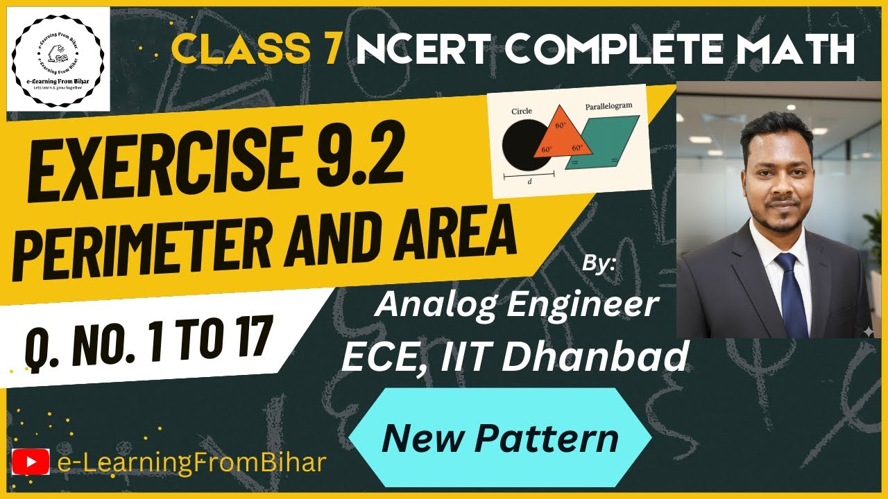 Perimeter and Area || Class 7 Math || Exercise 9.2 || NCERT Concept