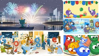 New Year's Eve Day Google Doodles (2011 - 2019)