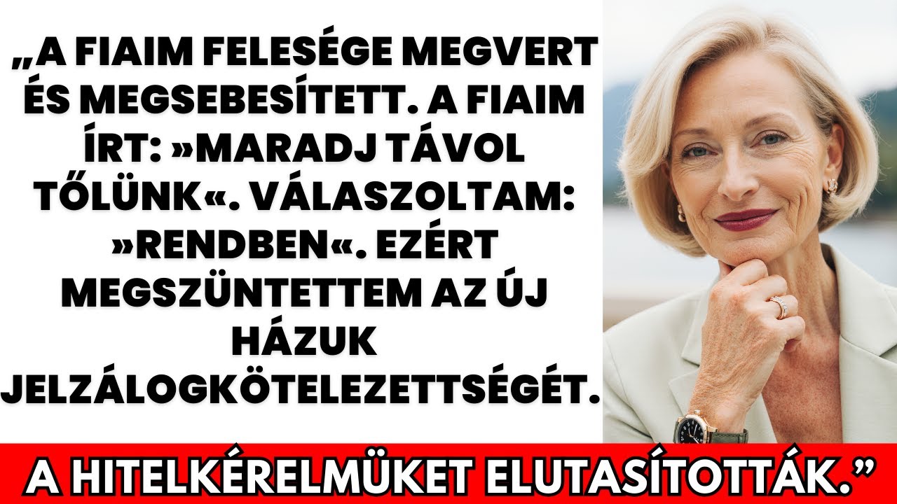 A fiam felesége súlyosan bántalmazott és megsérültem. A fiam ezt írta: „Maradj távol…”