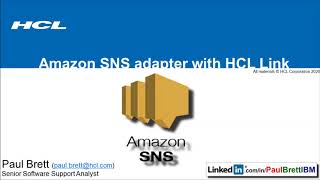 Using the Amazon SNS adapter with HCL Link