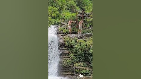 Diving to explore beautiful waterfalls 🔥🌊 #travel #waterfall