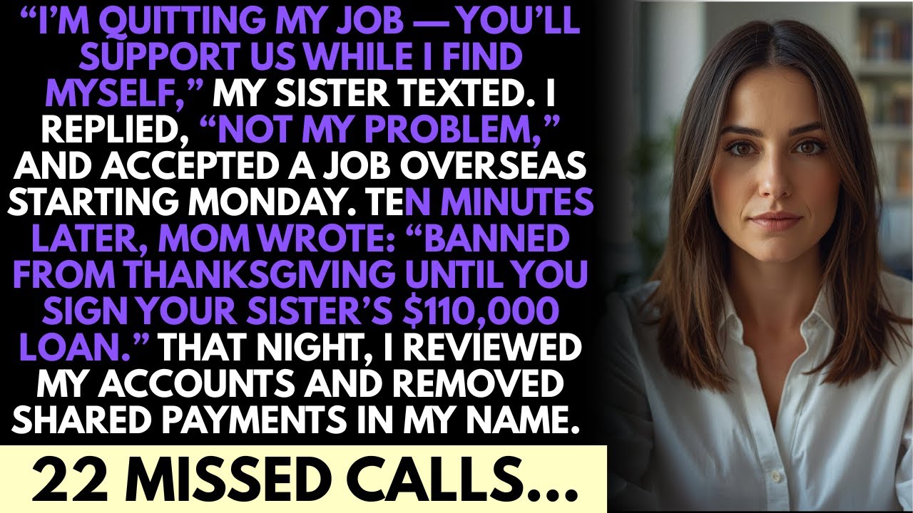 “I’M Quitting My Job—You’Ll Support Us While I Find Myself,” My Sister Texted. I Replied, “Not My..