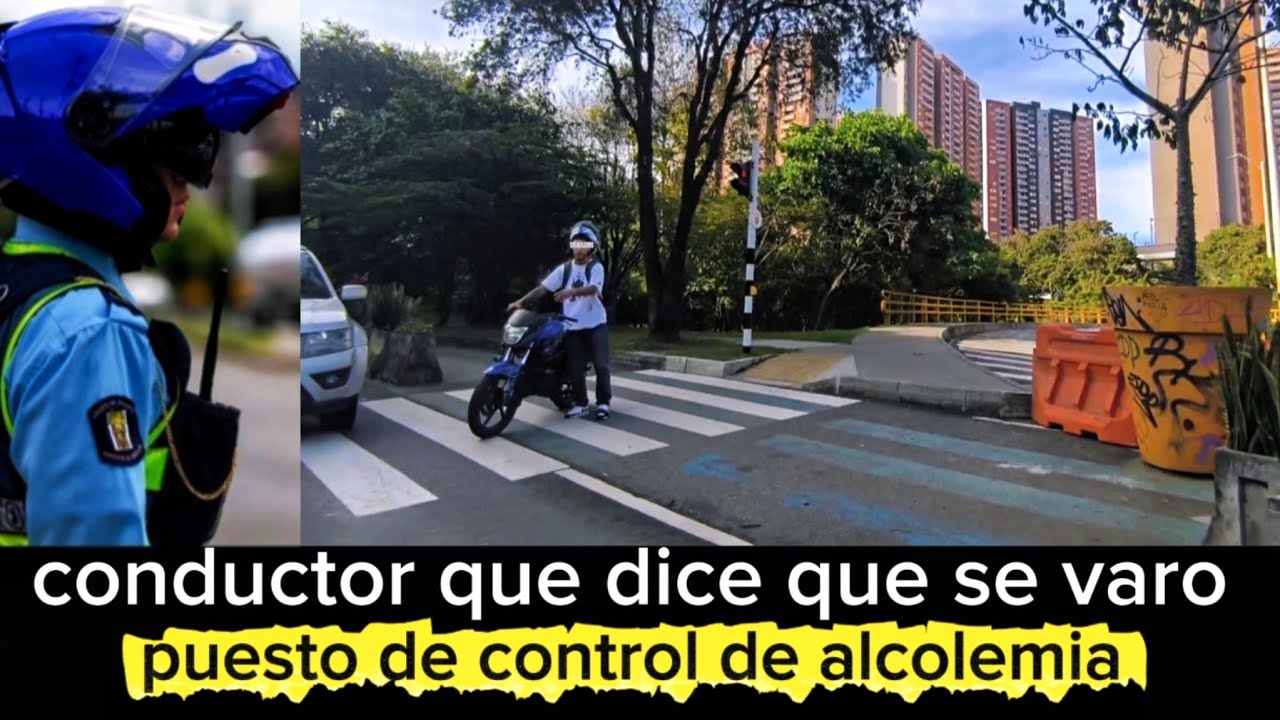 De las excusas más comunes,pasar la moto en la mano por el puesto de control 