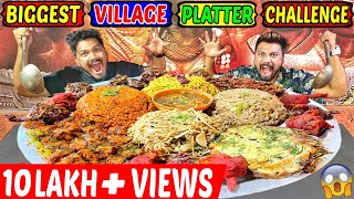 BIGGEST VILLAGE CHINESE PLATTER CHALLENGE | MASSIVE CHINESE PLATTER EATING COMPETITION (Ep-371)