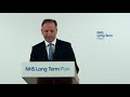 NHS England Chief Executive Simon Stevens launches the NHS Long Term Plan