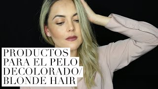 productos para el cuidado de pelo decolorado.