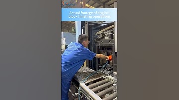 Actual footage of engine block finishing operations Part 2 #engineparts #cylinderblock #shorts