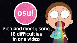 [osu!] The Living Tombstone feat. Fart - Goodbye Moonmen Remix 18 difficulties in one video