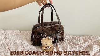 What's in my 2008 Coach soho satchel 🐆(Mod shots, Review, What fits, New go to fall season bag)