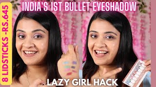 India's 1st Bullet Eyeshadow! Just Herbs 8 in 1 Lidsticks Review