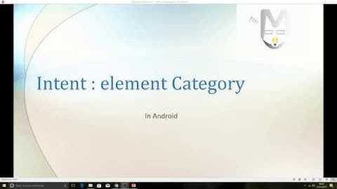 Android intent : the element category