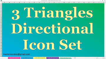 Apply 3 Triangles Directional Icon set using Conditional Formatting in Excel 2013
