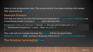 Understanding the Cow Pattern in Rust for Reference-Holding Structs