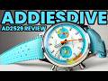 ADDIESDIVE AD2529 IN-DEPTH REVIEW! Motorsport Quartz Chronograph Under $100!