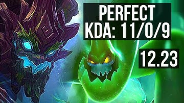 MAOKAI vs ZAC (JNG) | 11/0/9, Rank 5 Maokai, Legendary | KR Challenger | 12.23