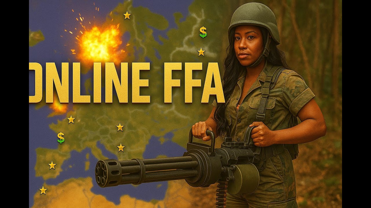 FFA on Map of Europe! Command and Conquer Generals Zero Hour Online Gameplay - No Commentary